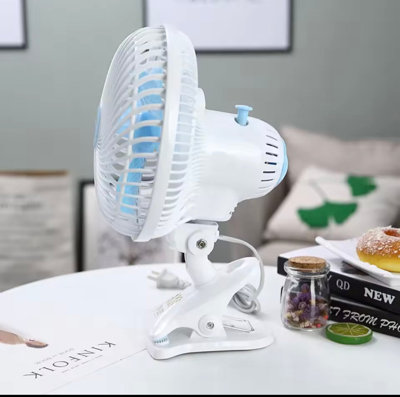 180 Degree Adjustable Mini Desktop Fan High-Speed Air Desk and Clip On Fan With Fan Head Clamp For Dormitory Office 220V