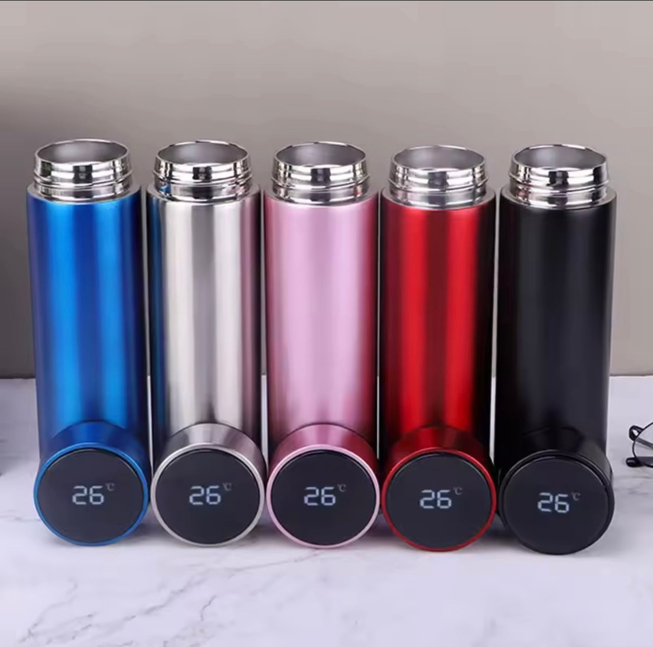 Smart Temperature Display Thermos Cup with LED Touch Screen and Stainless Steel Sports Mug for Outdoor Leisure Portable Water Cup Straight Body Insulation Cup