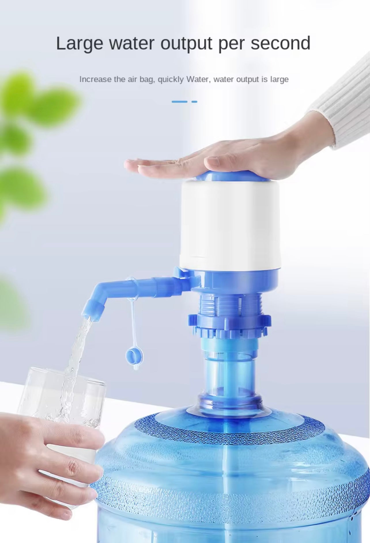 1pc Hand Operated Water Dispenser, Manual Water Dispenser, Automatic Water Dispenser for Bottled Water, Water Dispenser, Pump, And Suction Device