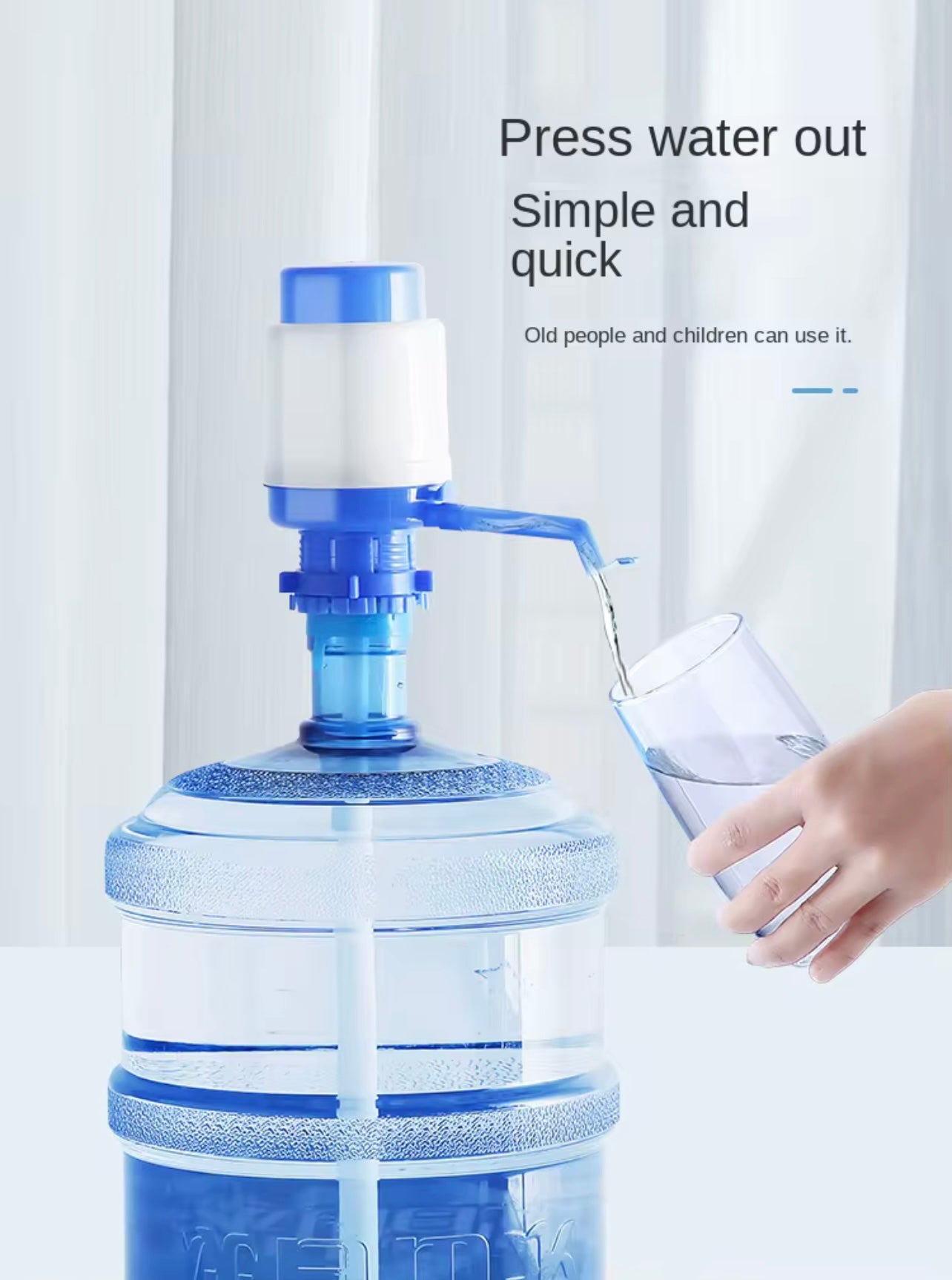 1pc Hand Operated Water Dispenser, Manual Water Dispenser, Automatic Water Dispenser for Bottled Water, Water Dispenser, Pump, And Suction Device