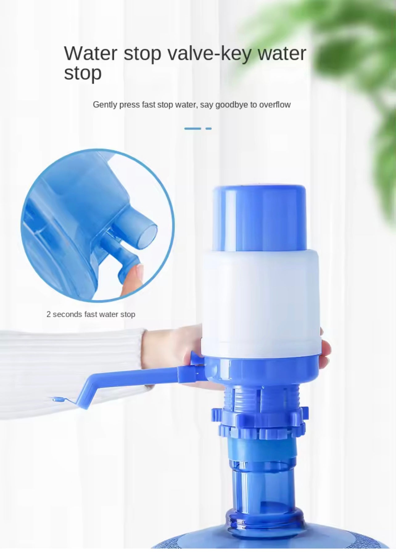 1pc Hand Operated Water Dispenser, Manual Water Dispenser, Automatic Water Dispenser for Bottled Water, Water Dispenser, Pump, And Suction Device