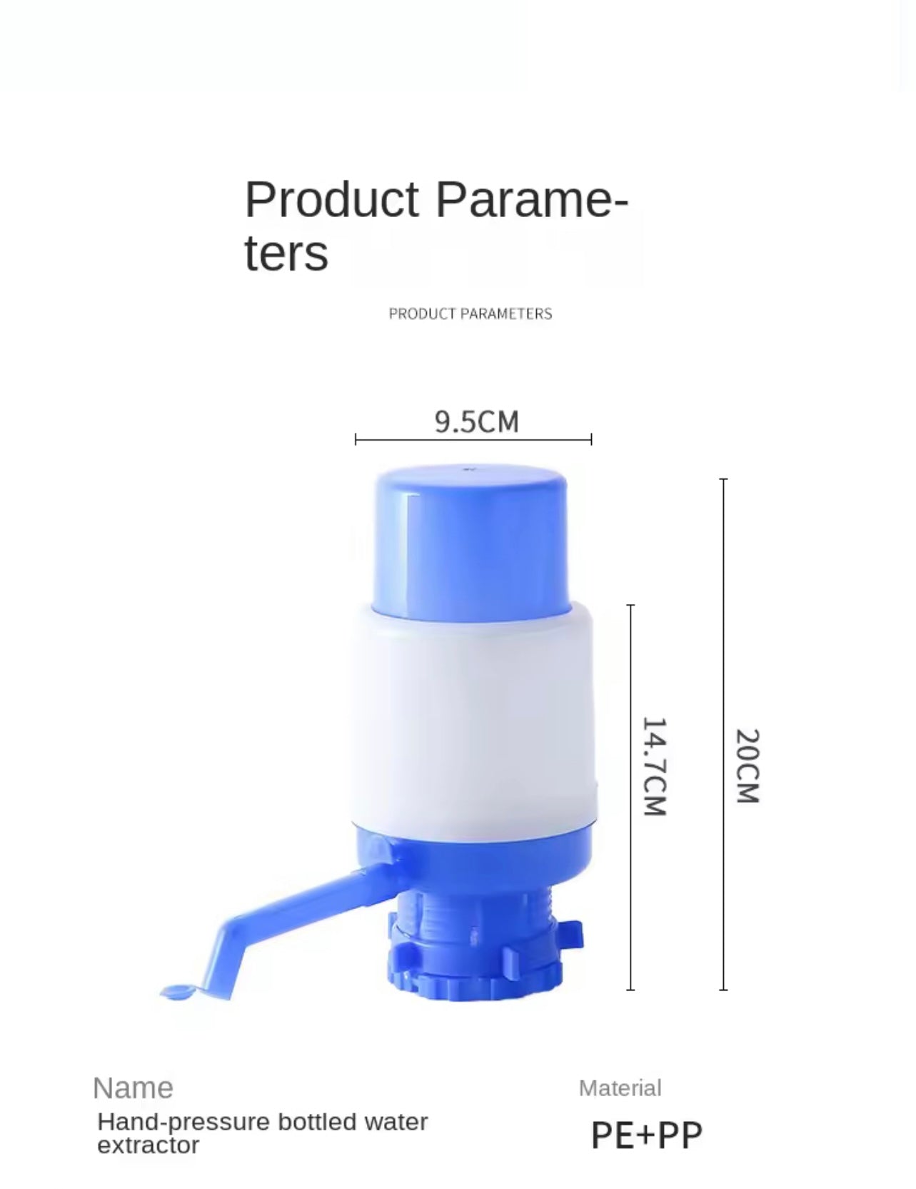 1pc Hand Operated Water Dispenser, Manual Water Dispenser, Automatic Water Dispenser for Bottled Water, Water Dispenser, Pump, And Suction Device