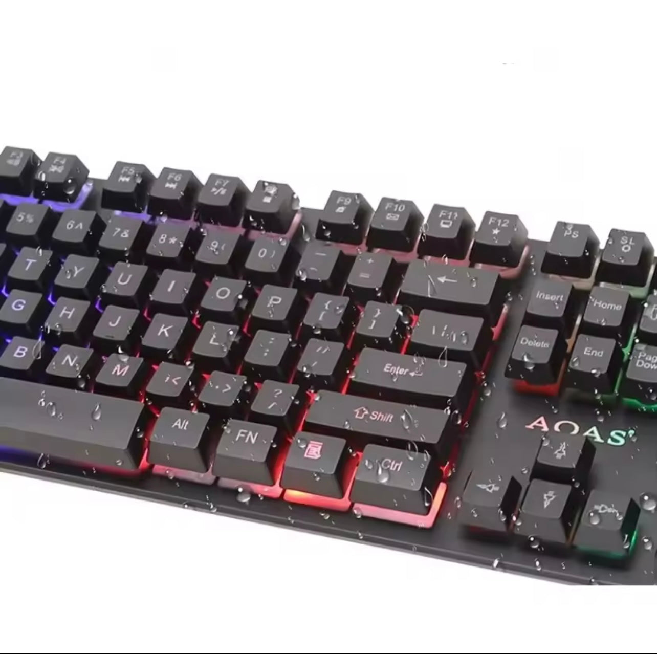 لوحة مفاتيح ألعاب RGB Wired و Mouse مع الإضاءة الخلفية النابضة بالحياة ، مفاتيح استجابة هادئة ، وتصميم مريح. قابلة للتعديل الماوس السلكي DPI. المكونات والعب عبر USB. متوافق مع Windows و MacOS. مثالي للاعبين واستخدام المكتب.