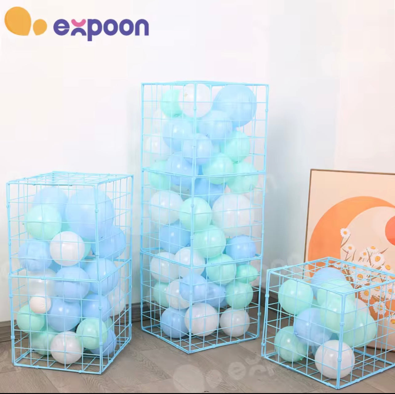 Expoon Three-Layer Party Balloon Boxes Fiesta Party Decorations for Graduation Ramadan Weddings Concerts & Birthday Parties