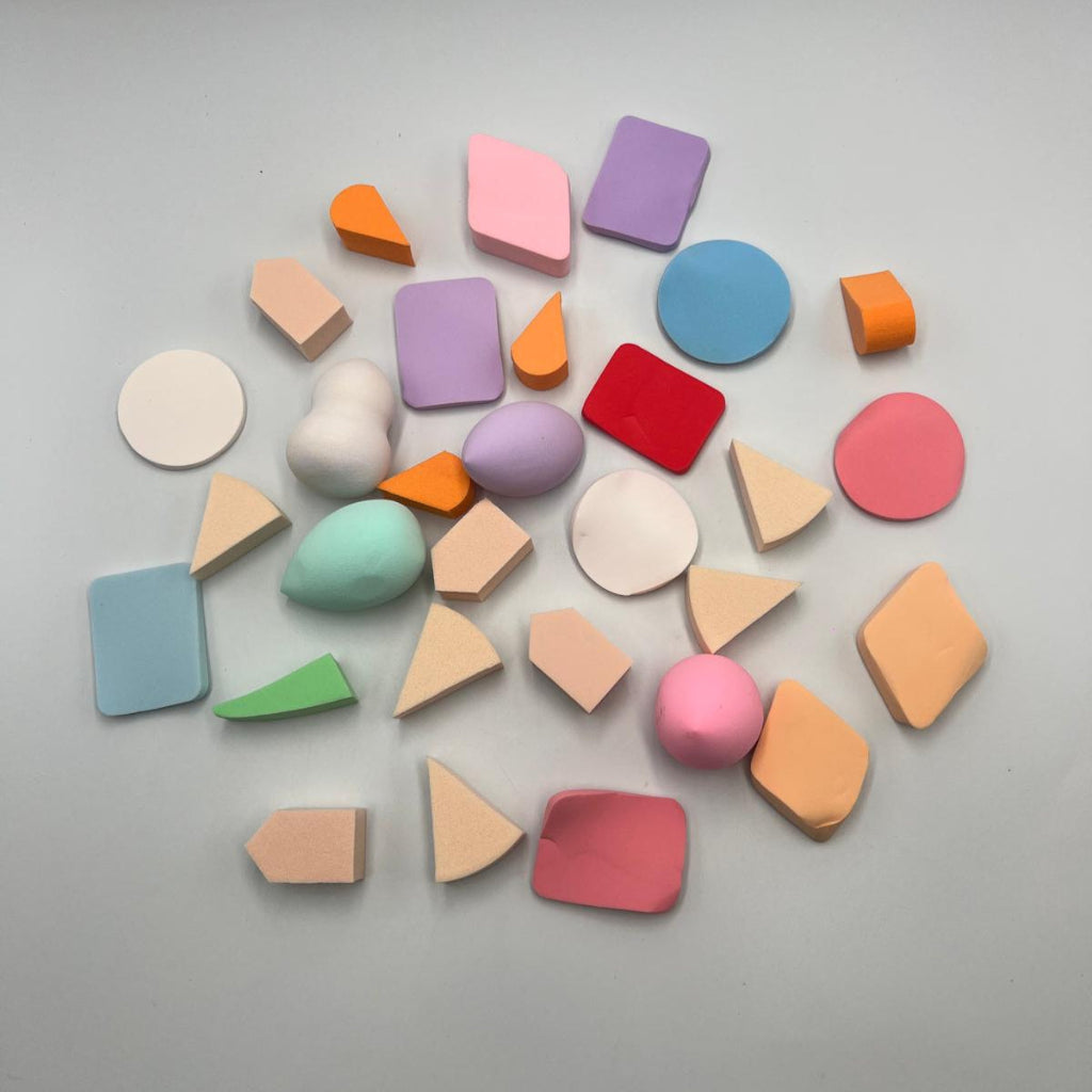 30pcs Makeup Sponge Set, Made of Ultra-Soft Velvet, Specially Designed for Contouring, Eye And Eye Contour, And Makeup Sponge Foundation. Multi-Color Makeup Sponges, Suitable for All Skin Types, Can Be Used Wet Or Dry