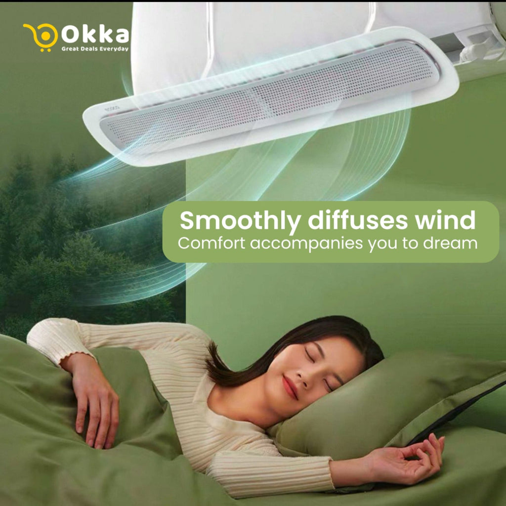 Ecoco Adjustable Air Conditioner Windshield – Anti-Direct Blowing Deflector for Bedroom & Home Use