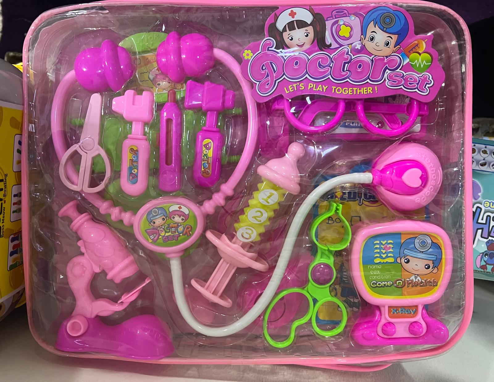 مجموعة لعب الطبيب الممتعة للأطفال - حقيبة حمل مدمجة مع أدوات طبية