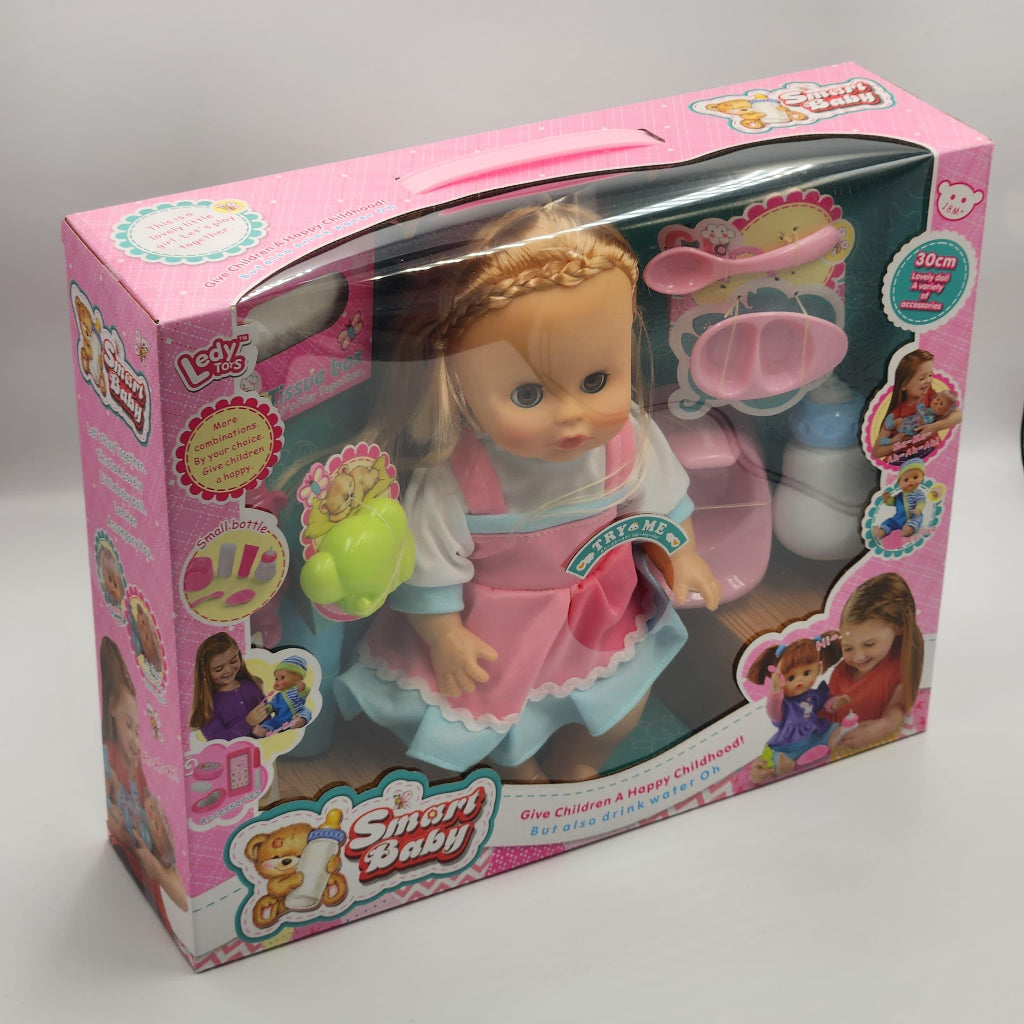 Smart Baby Doll Set – 30cm Interactive Doll with Accessories – Perfect Role Play Toy for Kids