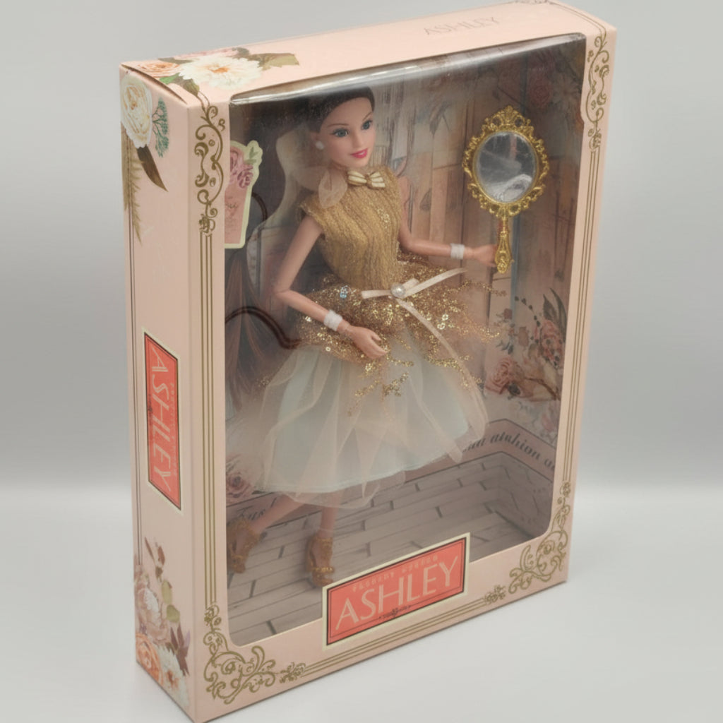 دمية آشلي فاشون مقاس 11.5 بوصة - دمية لطيفة ذات مفاصل متحركة ذات تصميم أنيق للفتيات