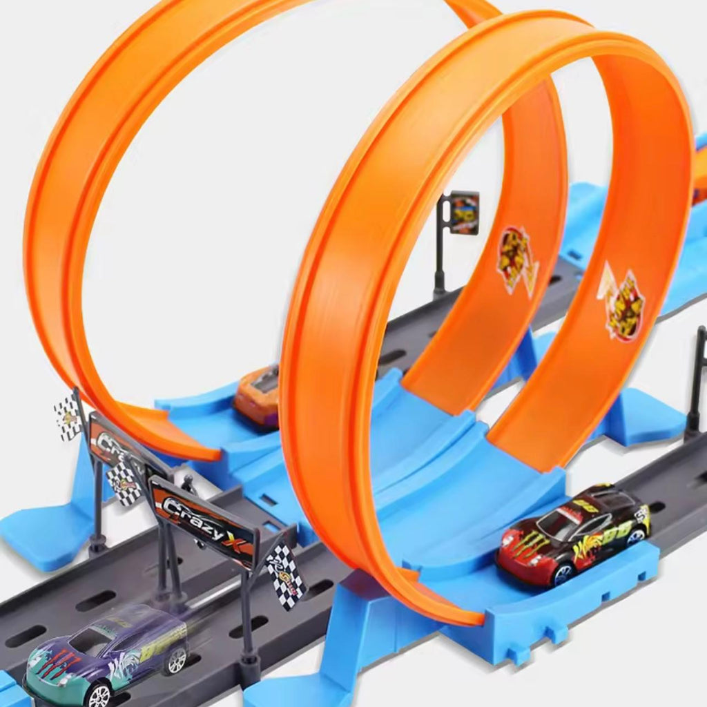 32 Pcs Set Racing Track Play Set Mini Speed Racing Car Kits Educational Diy Race Careducational Interactive Boy Children Toy