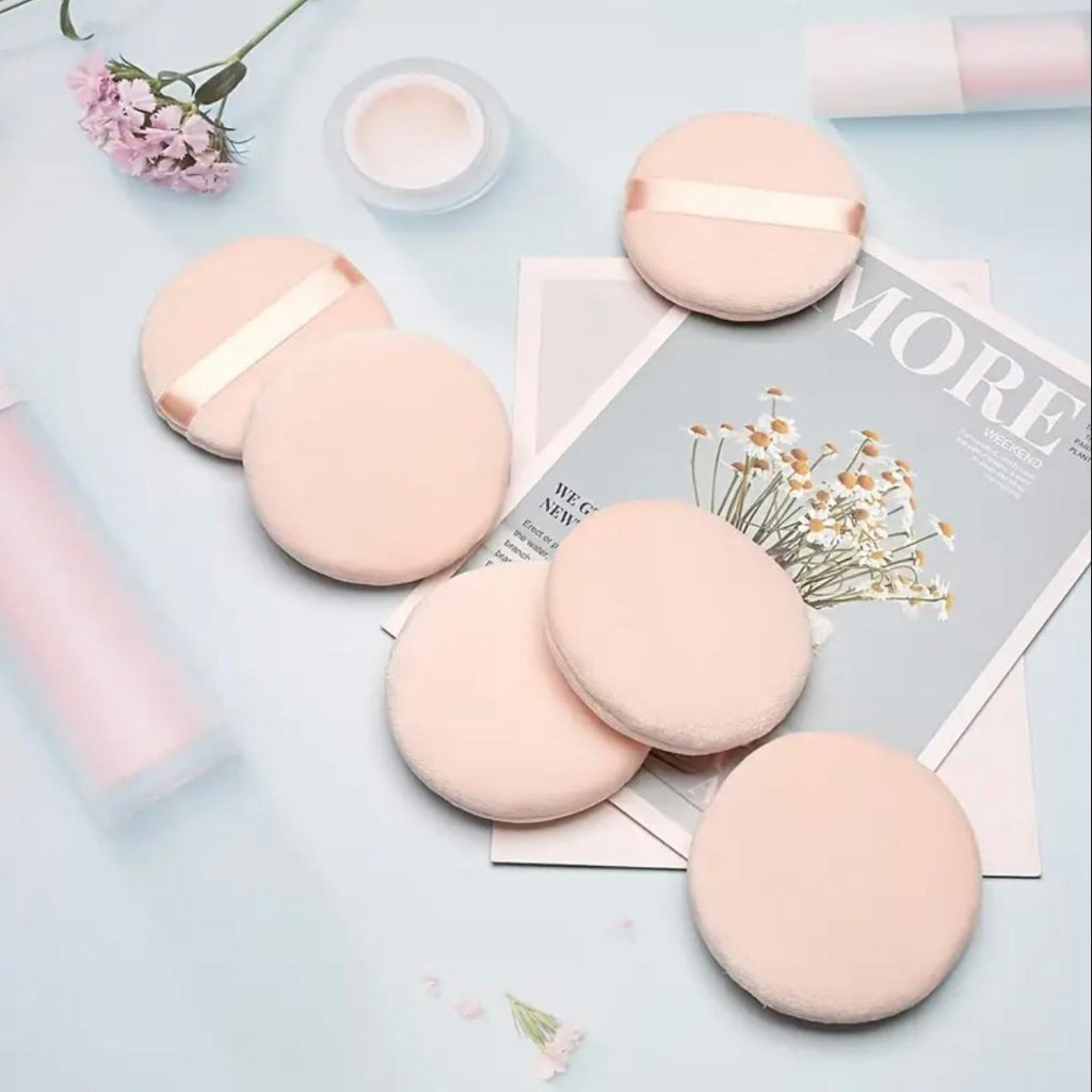 6 pcs - Pack Beauty Blender Cushion Puffs - Soft, Flexible & Elastic Makeup Sponge Applicators with Beige - Non-Toxic, for Foundation, Concealer, Powder - Ideal for Wet/Dry Use with or without Makeup - Salon & Home Use..