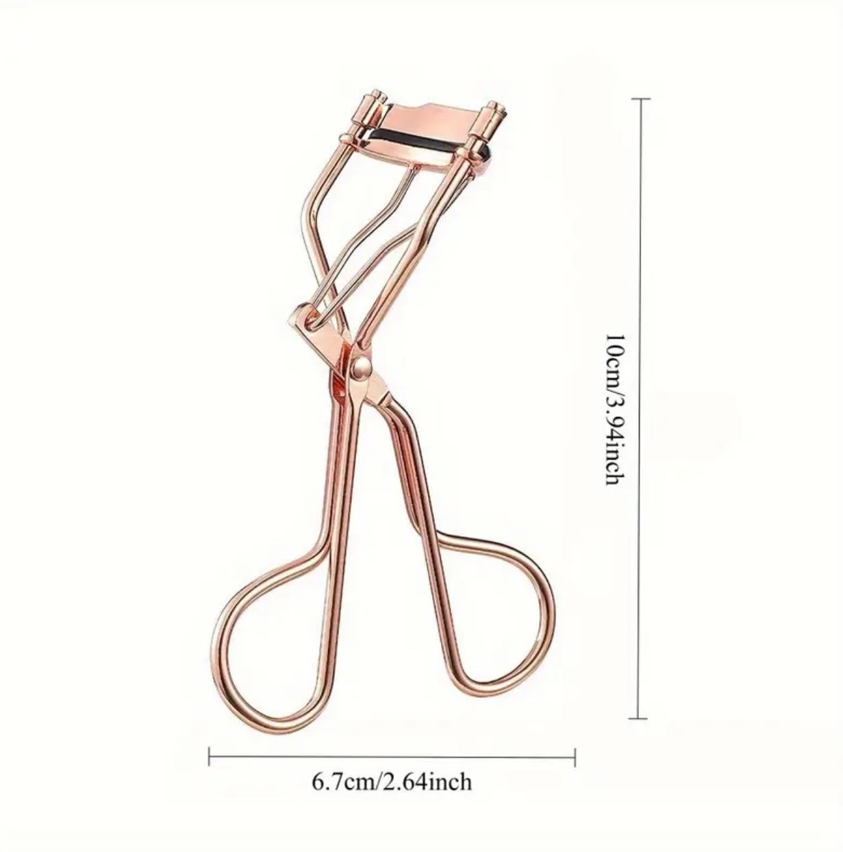 Custom Mini Portable Rose Gold Eyelash Curler Comfort Grip False Eyelashes Clip New Eye Makeup Tool