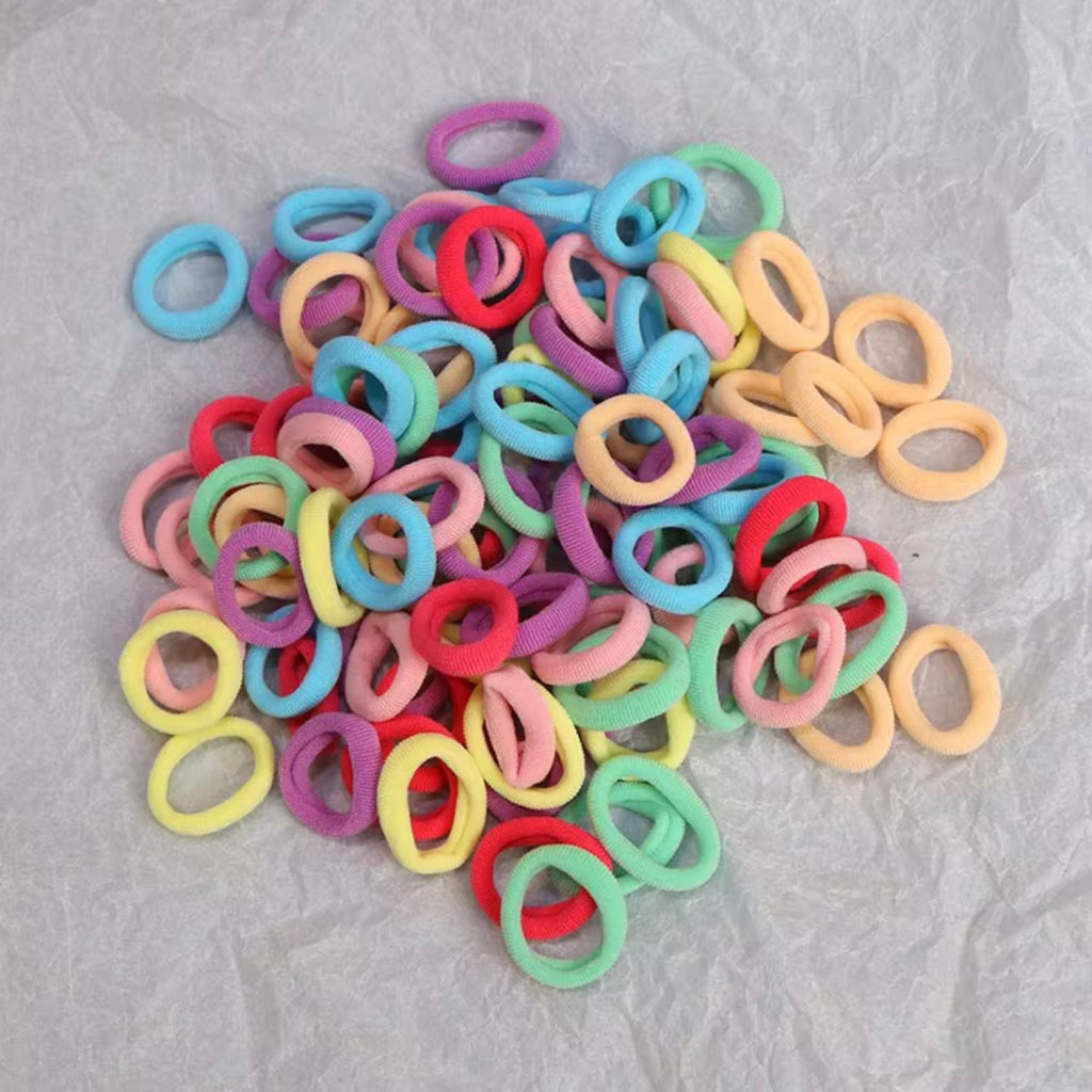Hair Bands, 300 Pcs Set Hair Ties, No Crease Ponytail Holders, Tiny Soft Rubber Bands for Girls Kids Women,  No Hurt Durable Hair Accessories