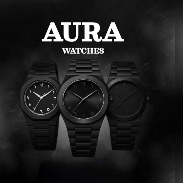Unisex Fashion Aura Watch – Sleek Black Dial with Durable Resin Strap