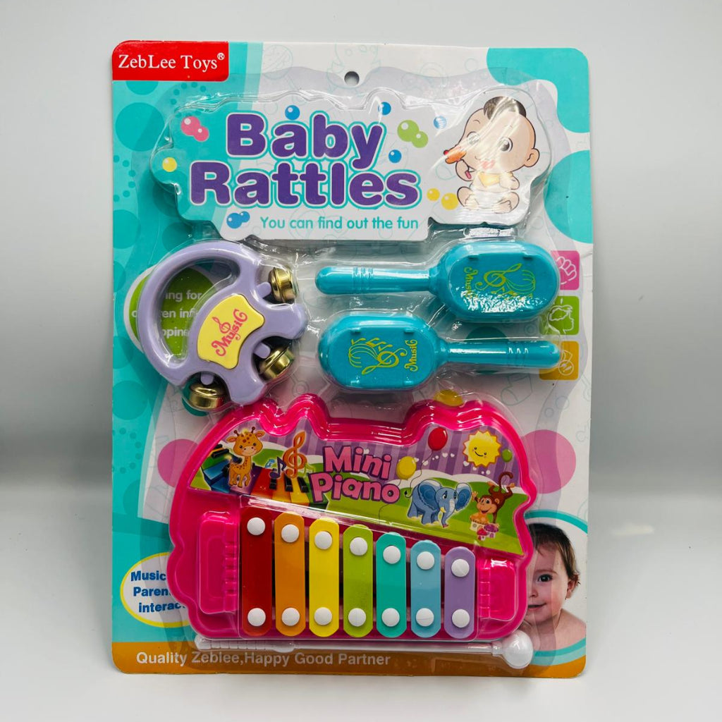 Baby Kids Rattles 7 Key Mini Piano Play Set Toy