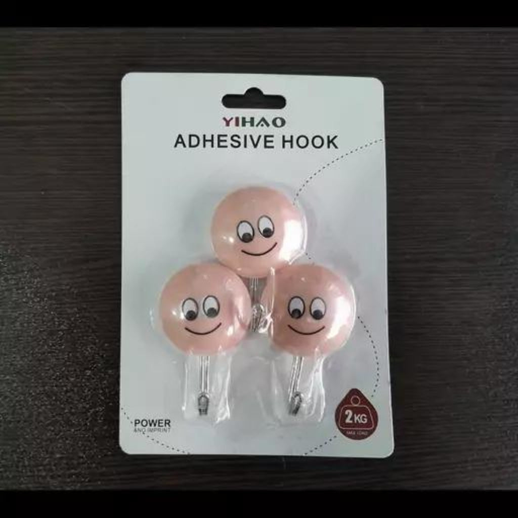 Wall Hooks,Sticky Plastic Hooks, Hanging Capacity 2 KG Max