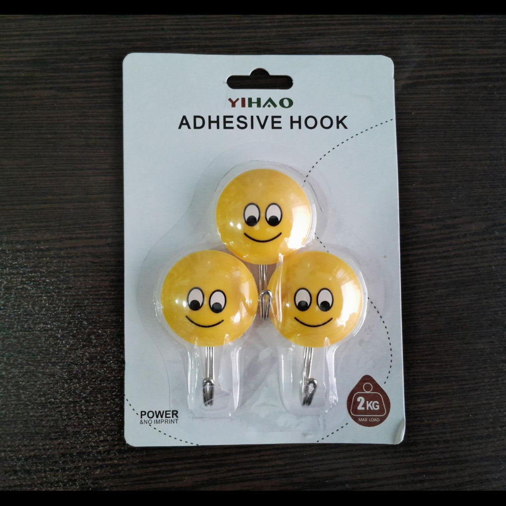 Wall Hooks,Sticky Plastic Hooks, Hanging Capacity 2 KG Max