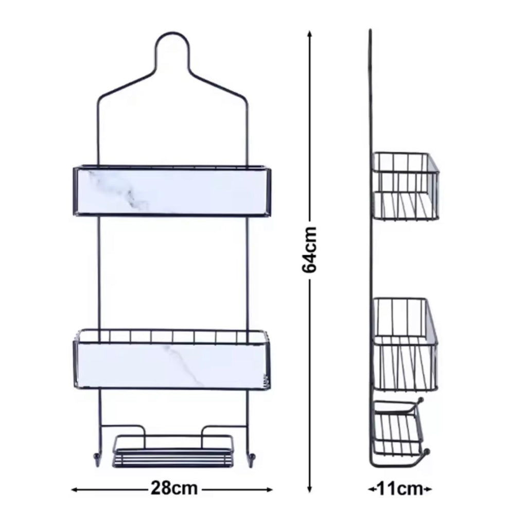 منظم رف دش من نوع خطاف معدني مثبت على الحائط مكون من 3 طبقات