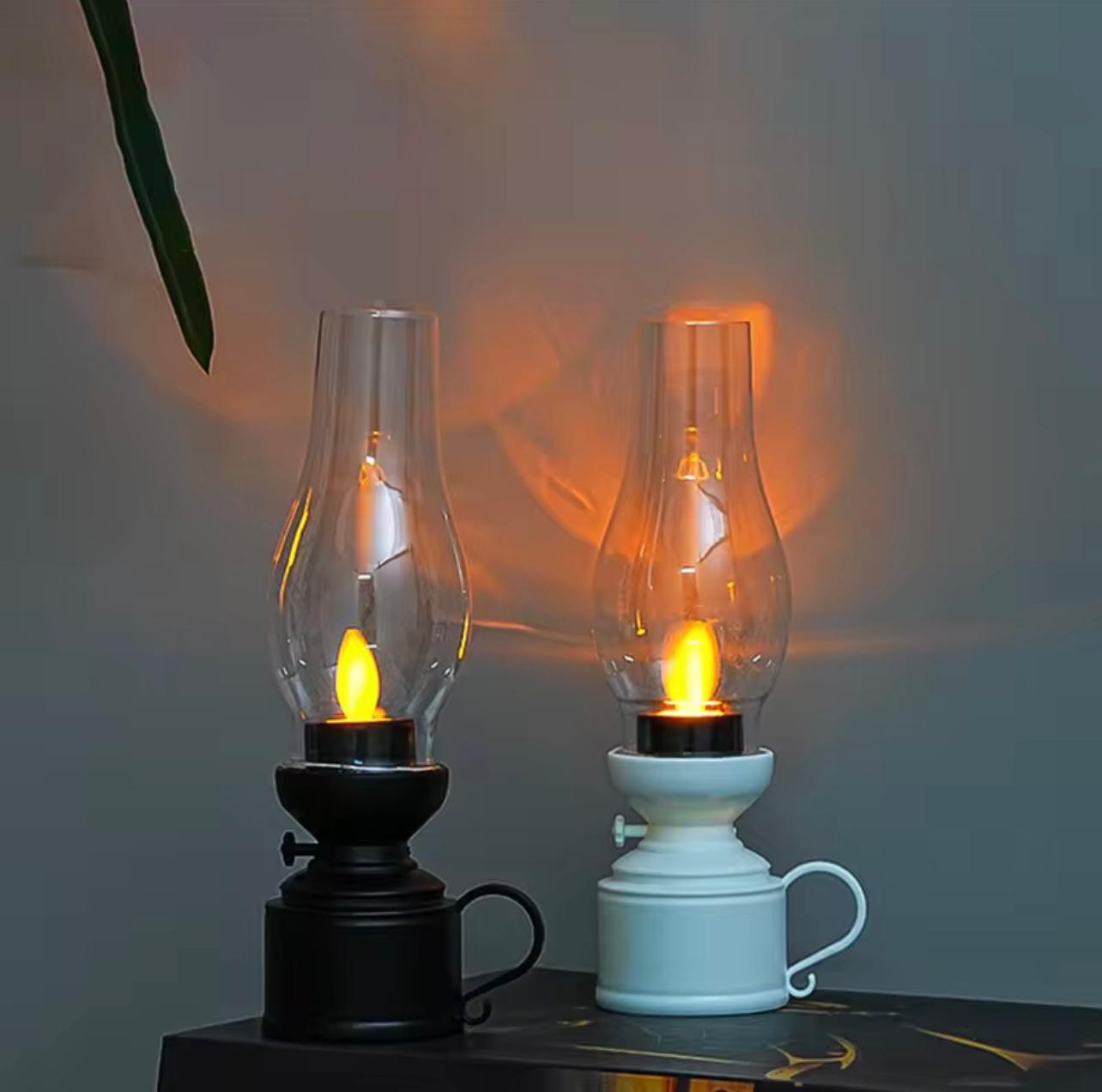 LED Electronic Candle Lamp Portable Retro Lamp for Camping & Emergency Use