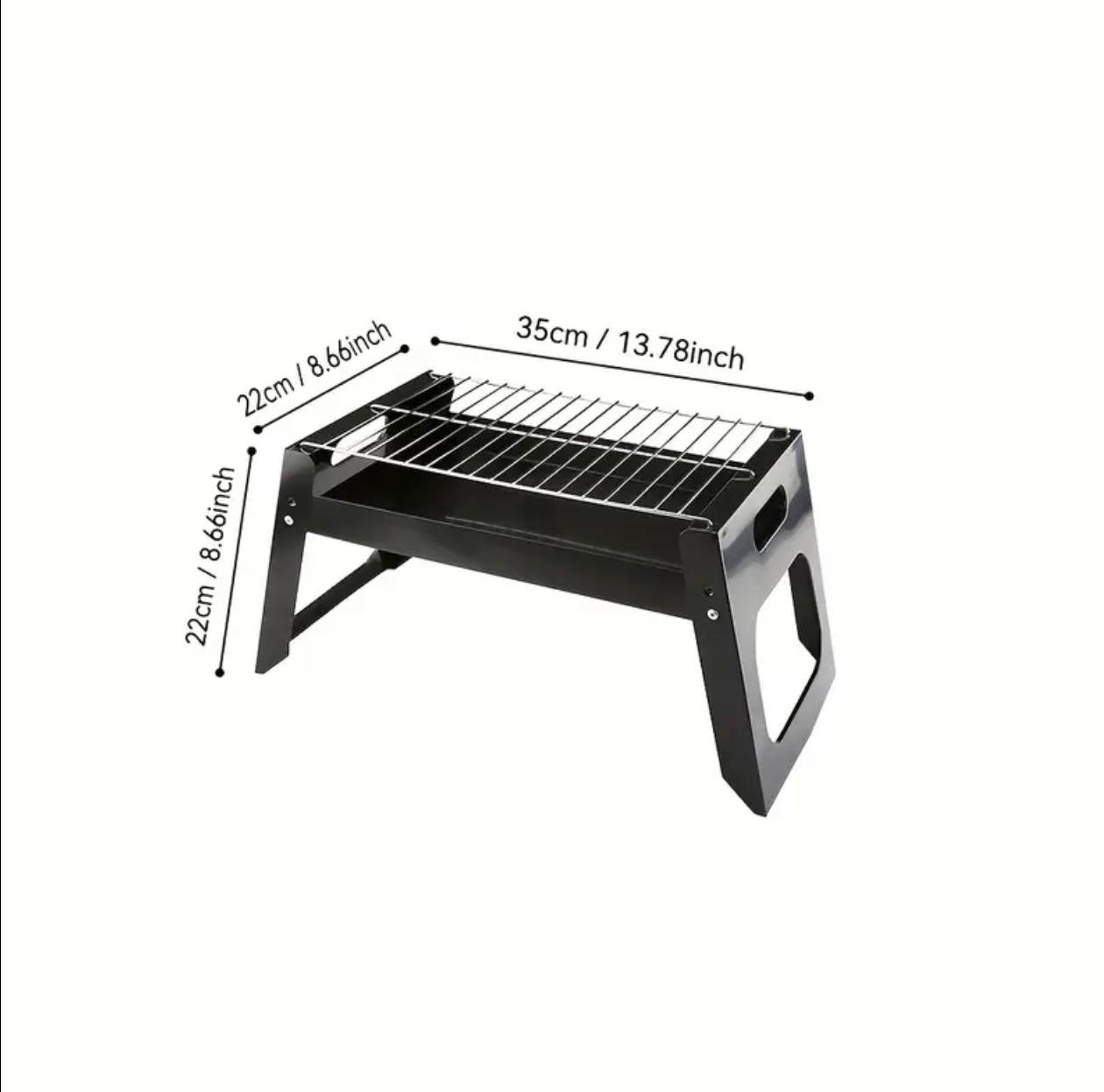 شواية شواء محمولة قابلة للطي - تخييم خارجي من الفولاذ المقاوم للصدأ