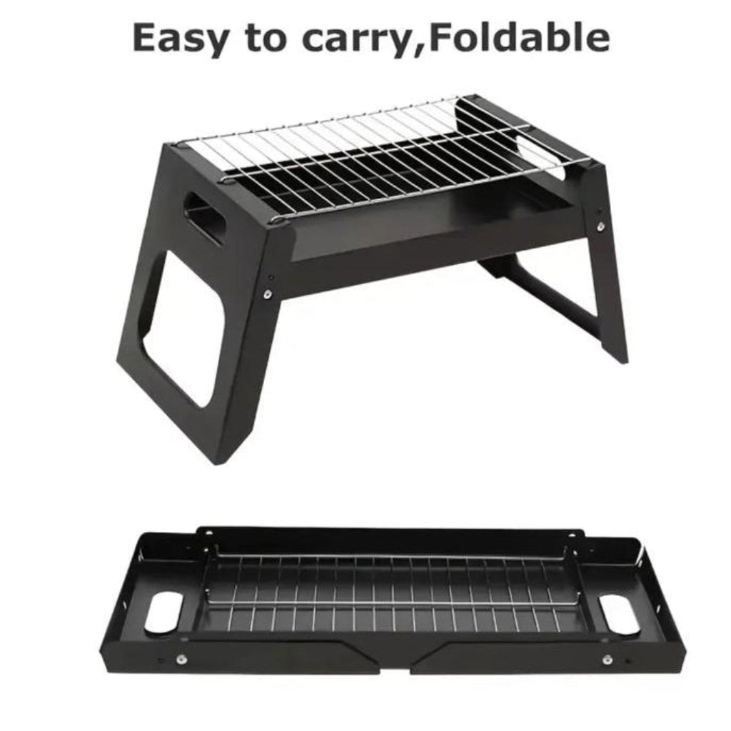 شواية شواء محمولة قابلة للطي - تخييم خارجي من الفولاذ المقاوم للصدأ