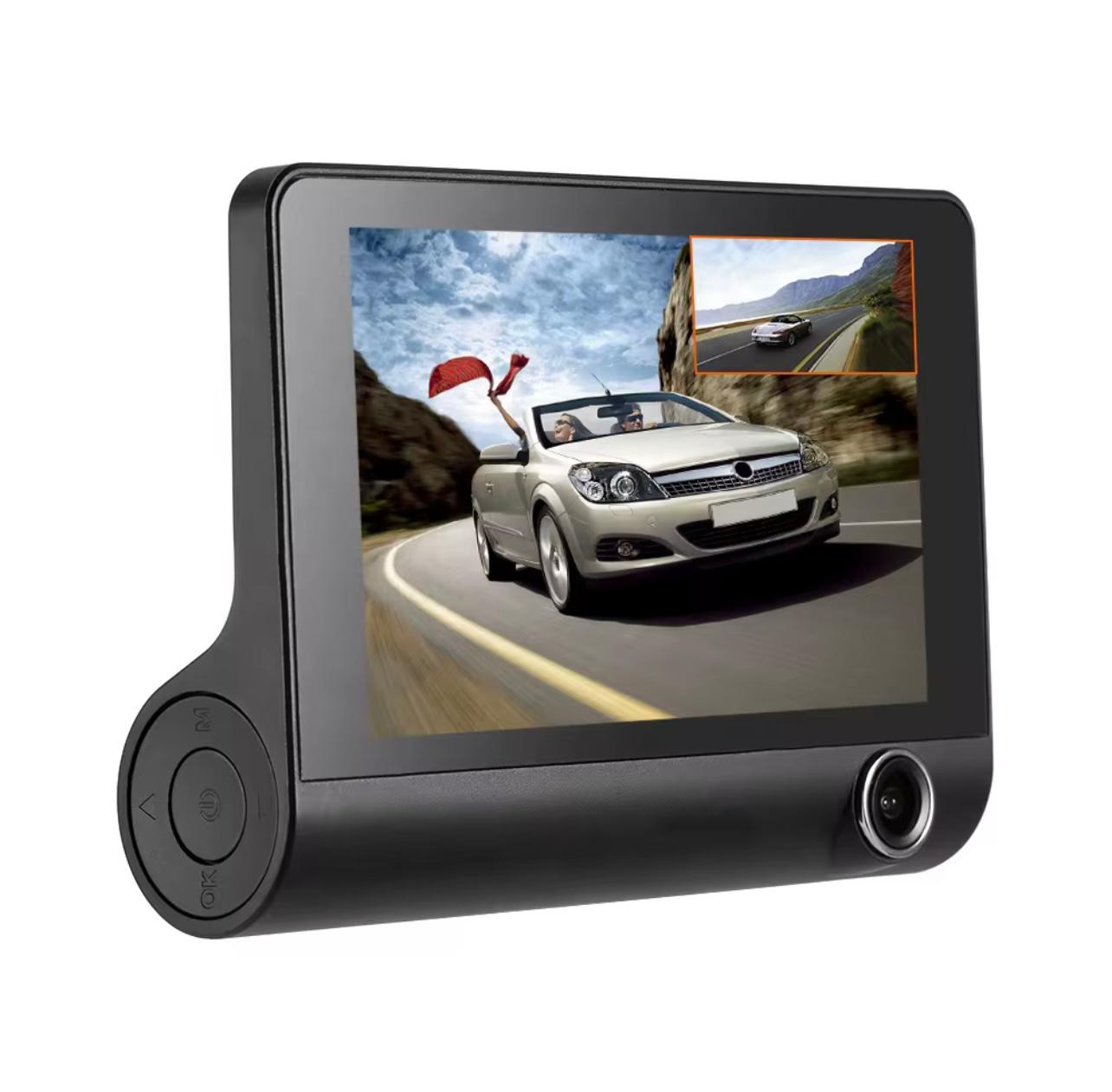 4.0 Inch Front and Rear Car Camera 1080p Dash Cam 3 Dashboard Recorder