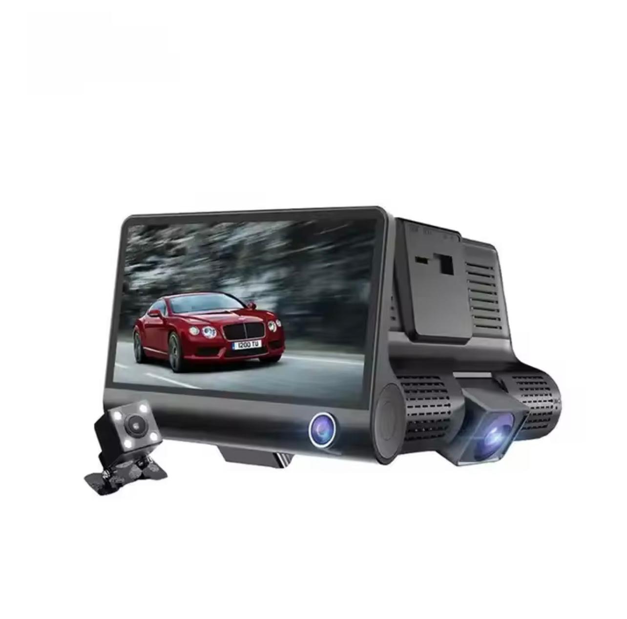 4.0 Inch Front and Rear Car Camera 1080p Dash Cam 3 Dashboard Recorder