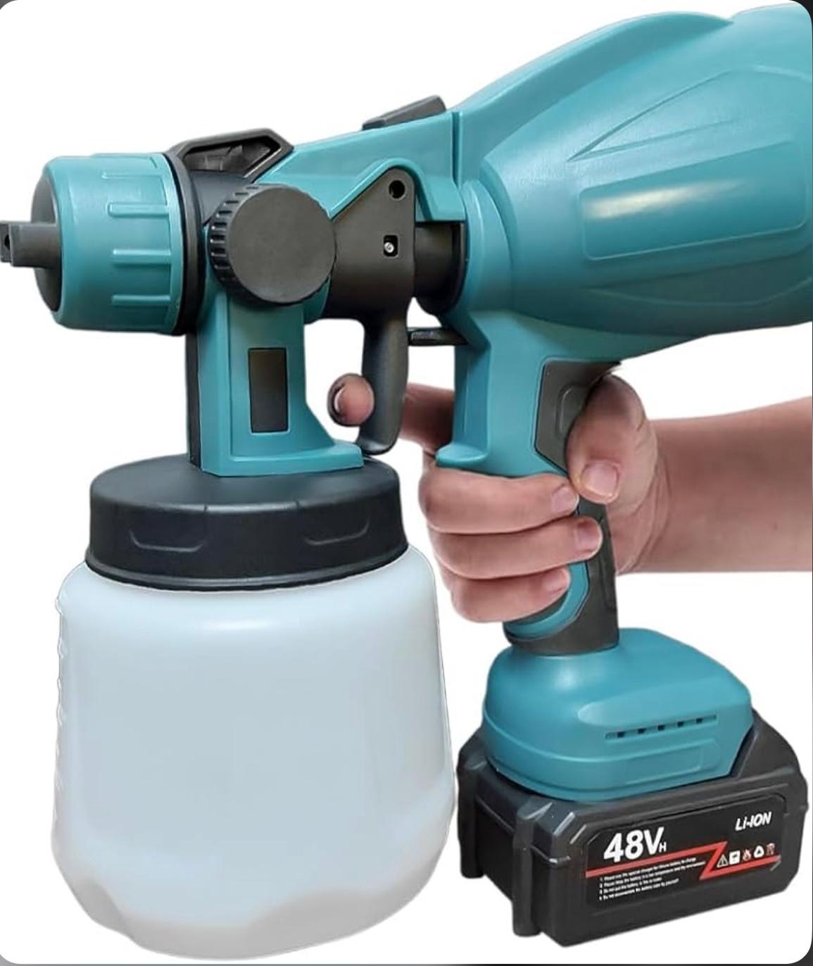 Cordless Electric Paint Sprayer Gun – 1000ml (48V  2 Battery Compatible)
