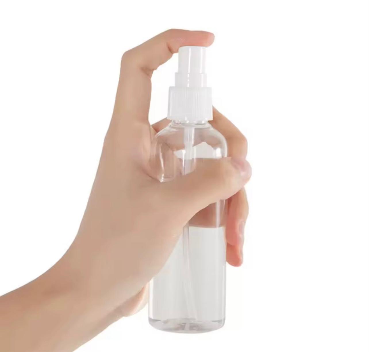 زجاجة رذاذ شفافة – حاوية سفر قابلة لإعادة الملء