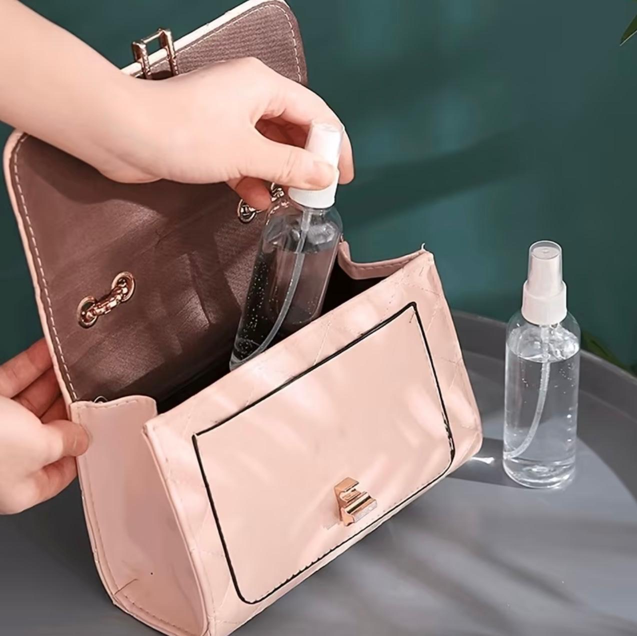 زجاجة رذاذ شفافة – حاوية سفر قابلة لإعادة الملء