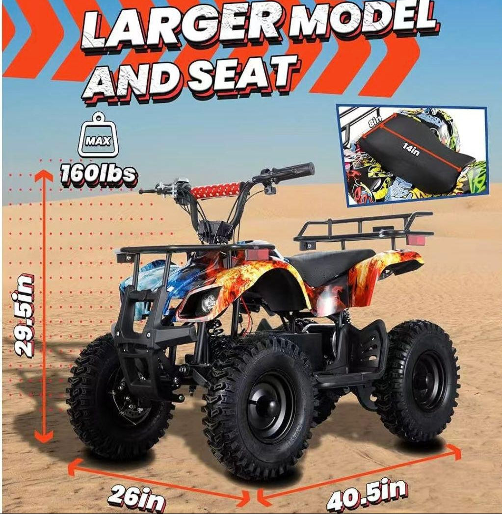 36V Kids ATV Ride-On Toy – 4-Wheeler for Big Kids