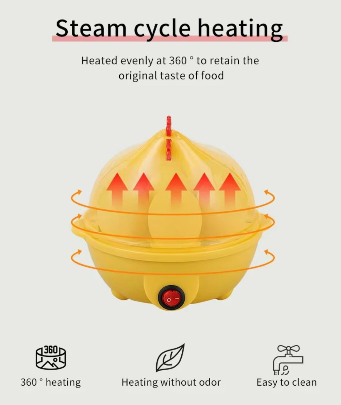 Mini Electric Egg Cooker – Automatic Rapid Egg Steamer