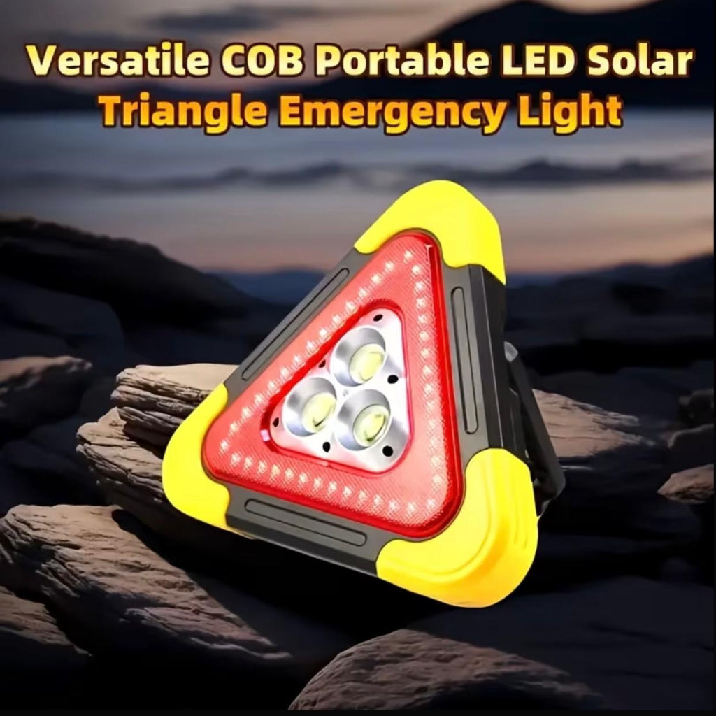 Super Bright Solar & USB Rechargeable Triangle Emergency Lamp