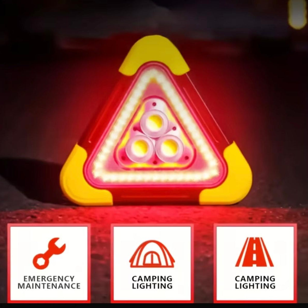 Super Bright Solar & USB Rechargeable Triangle Emergency Lamp