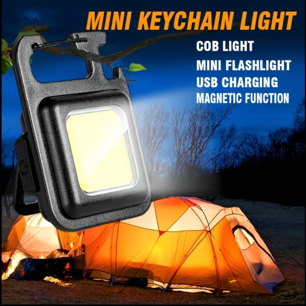 Portable Mini Keychain LED Headlamp – USB Rechargeable with 3 Light Modes