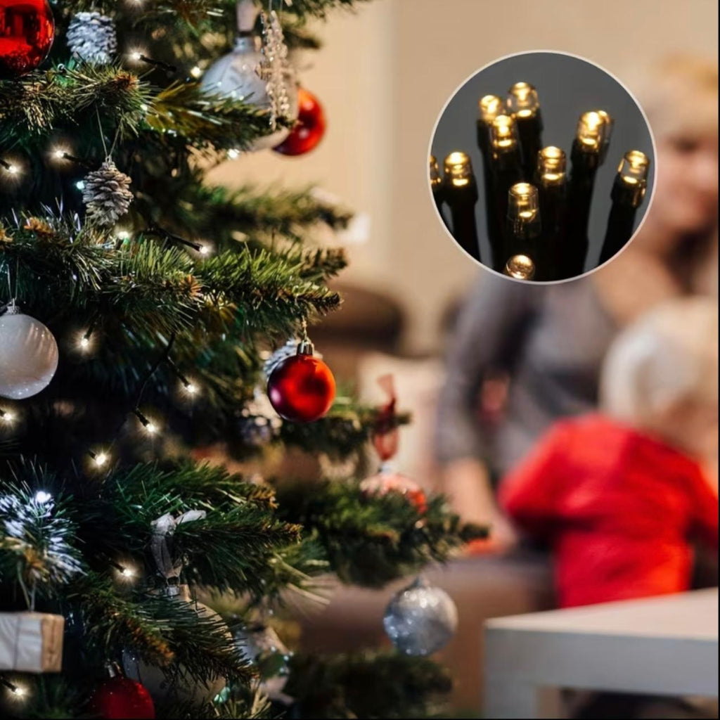 200LED 10-Meter String Warm Lights –  Energy-Efficient with Safe 3-Pin Plug for Outdoor & Indoor Use