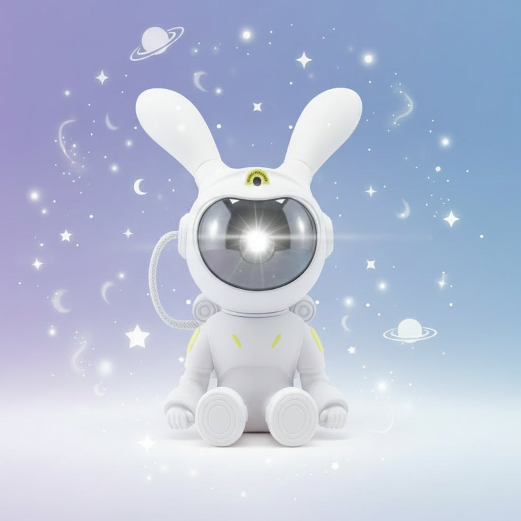 Modern Space Rabbit Star Projector Lamp