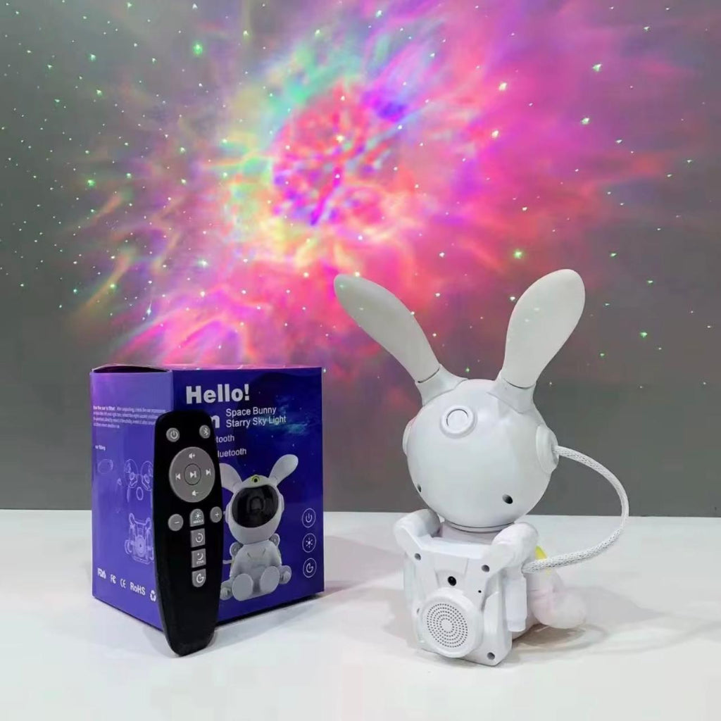 Modern Space Rabbit Star Projector Lamp