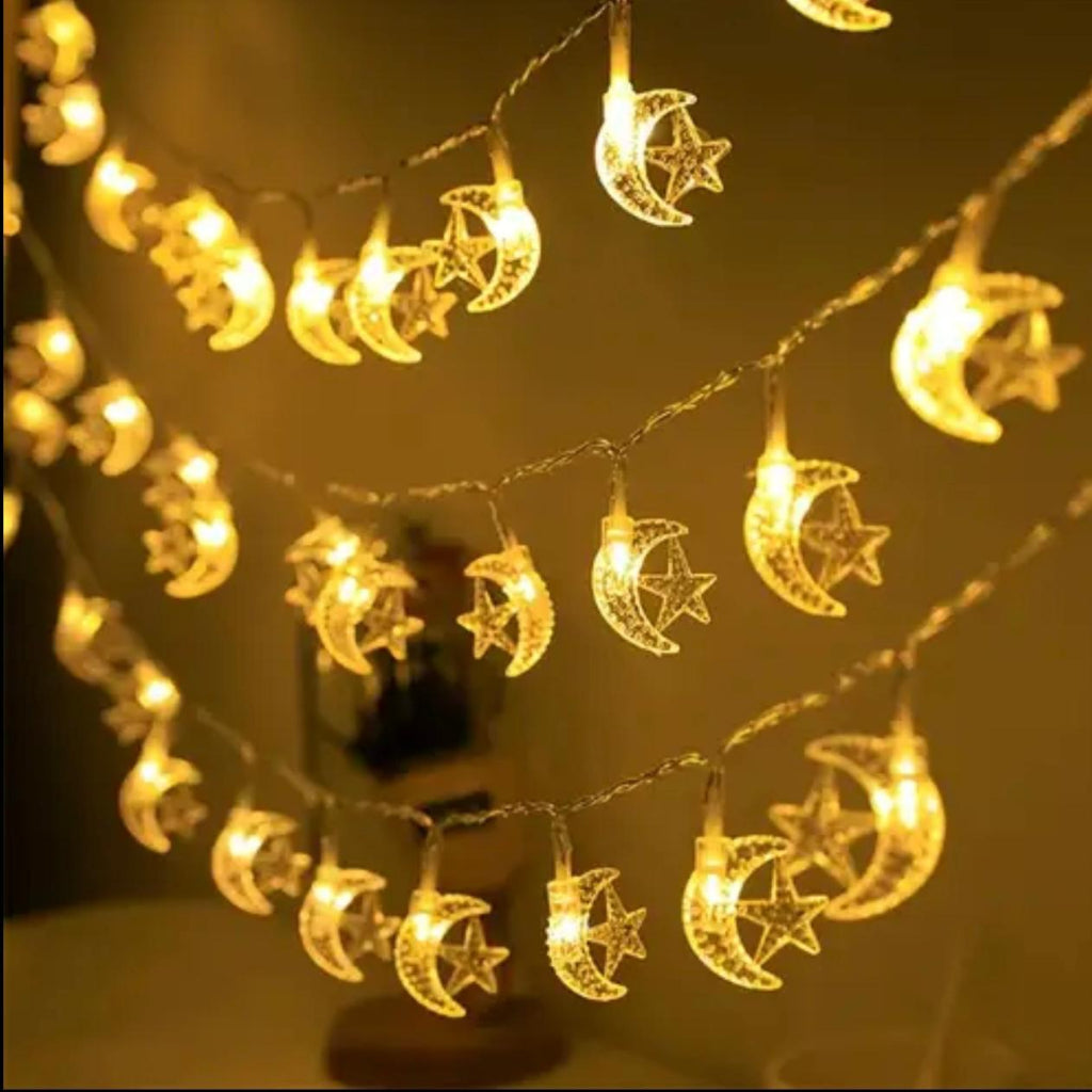 Elegant Ramadan Moon & Star Castle LED Lights