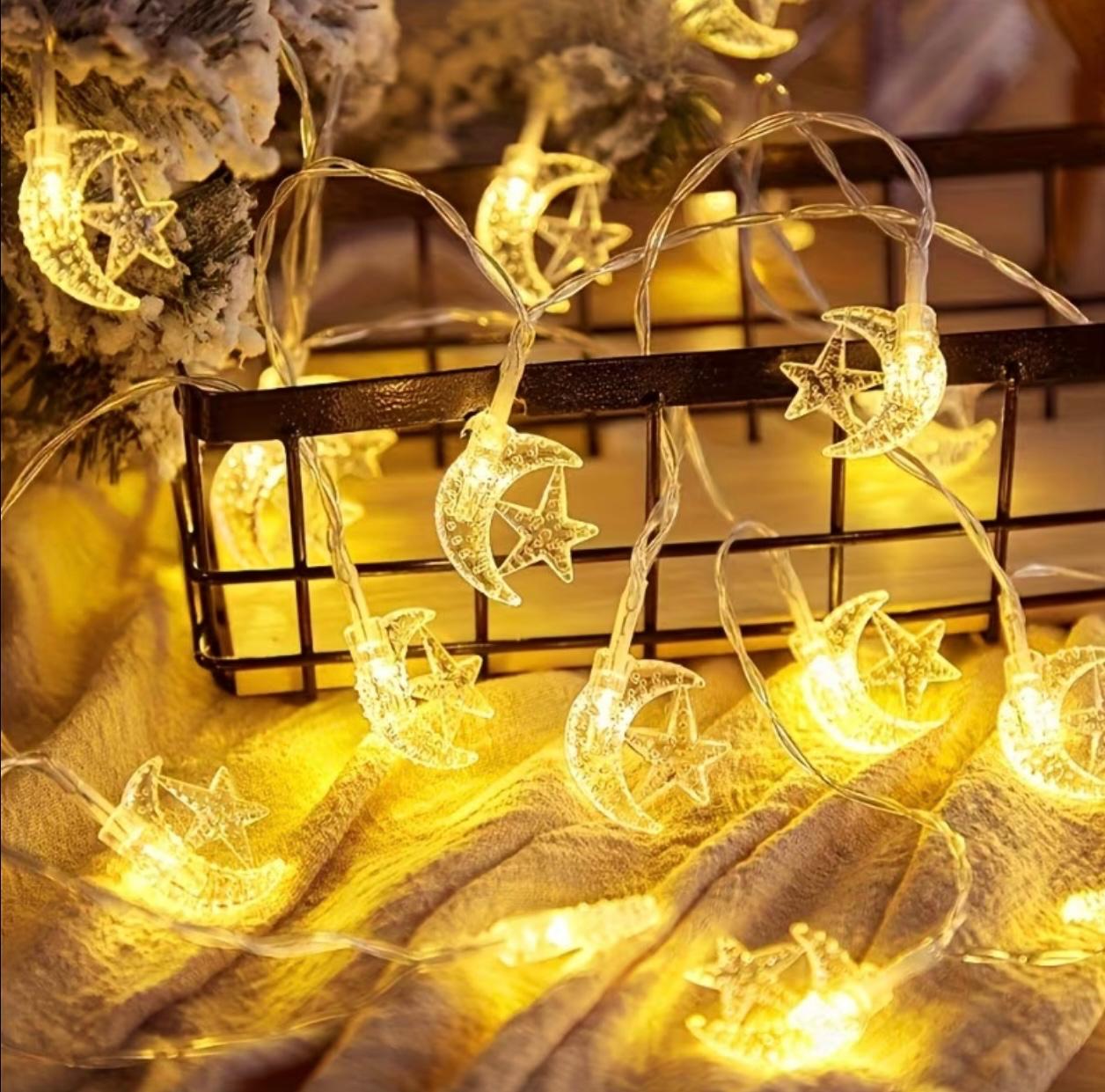 Elegant Ramadan Moon & Star Castle LED Lights