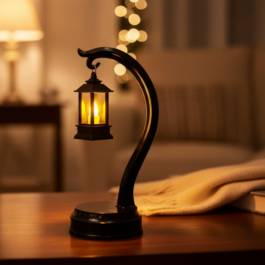 Ramadan Lantern with LED Candle Battery Powered