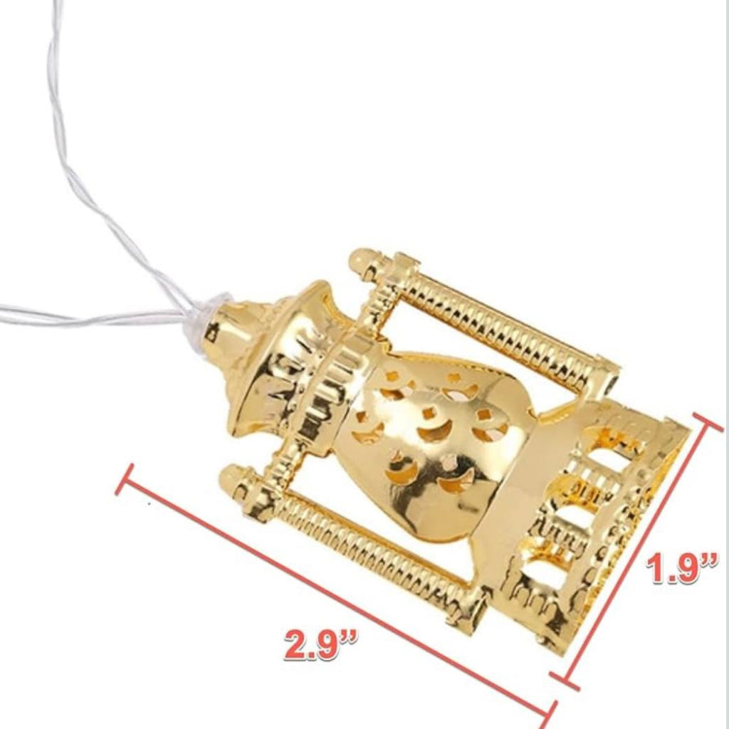 Ramadan Iron Art Gold Oil Palace Lantern Hanging Lamp