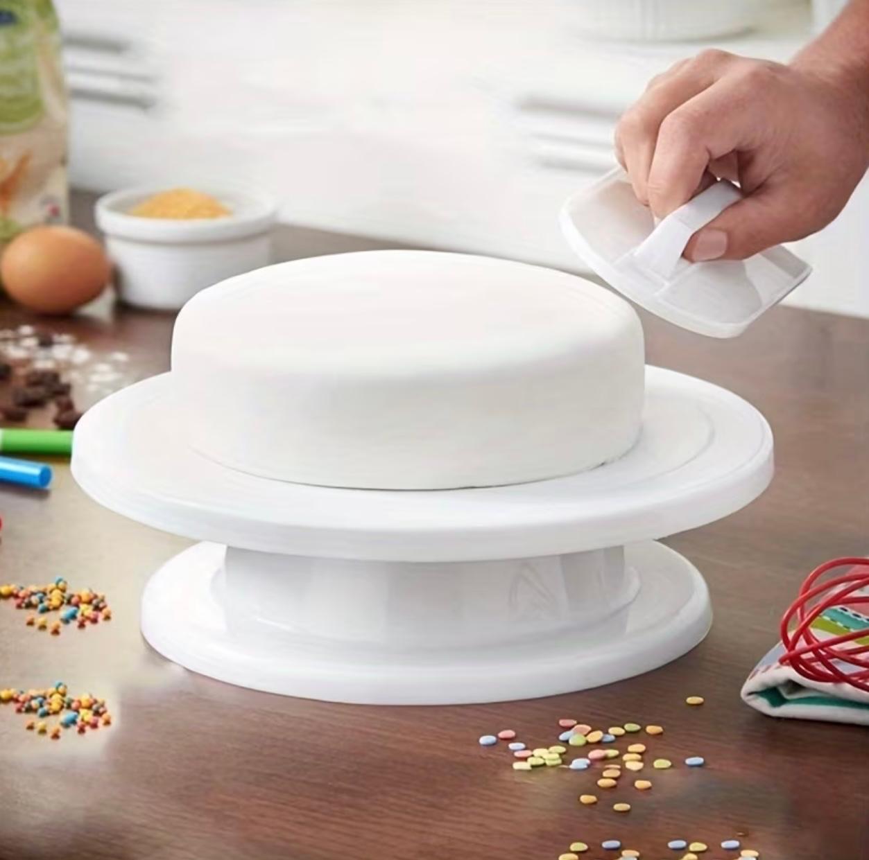 Manual 360° Rotating Cake Turntable – Portable Cake Decorating Stand