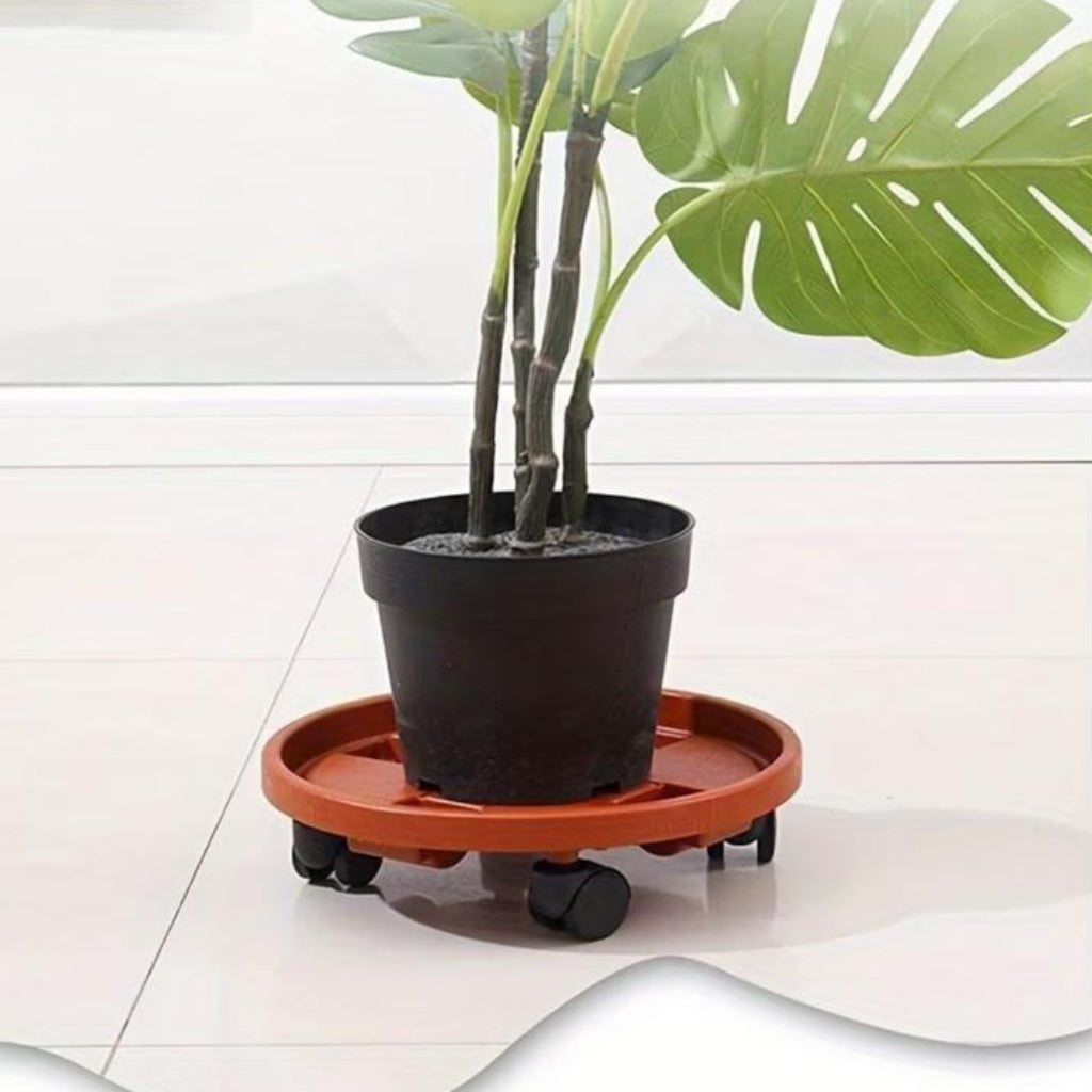 Multifunctional Thickened Movable Flower Pot Tray – Indoor & Outdoor Plant Stand