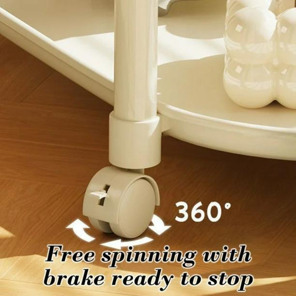 3-Tier Rolling Utility Cart with Tabletop