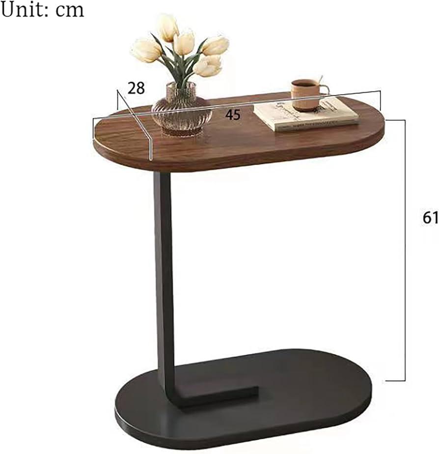 C-Shaped Sofa Side Table