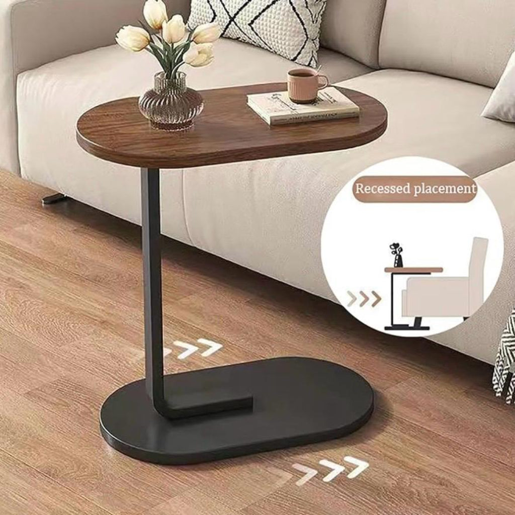 C-Shaped Sofa Side Table