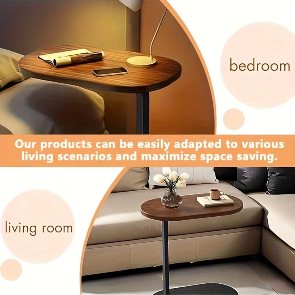 C-Shaped Sofa Side Table