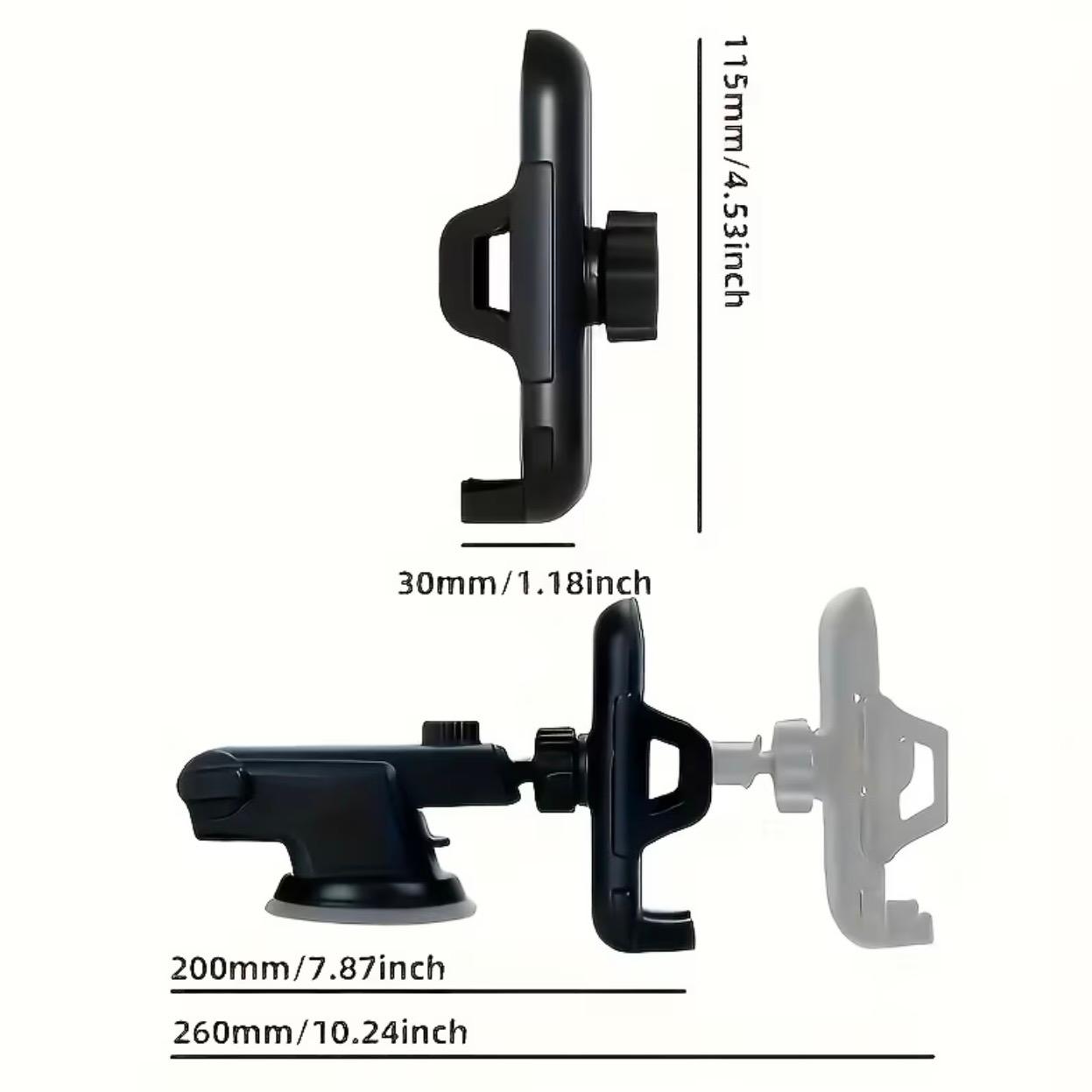 Adjustable Universal Car Phone Holder with Strong Suction Cup – Fits All Car Models