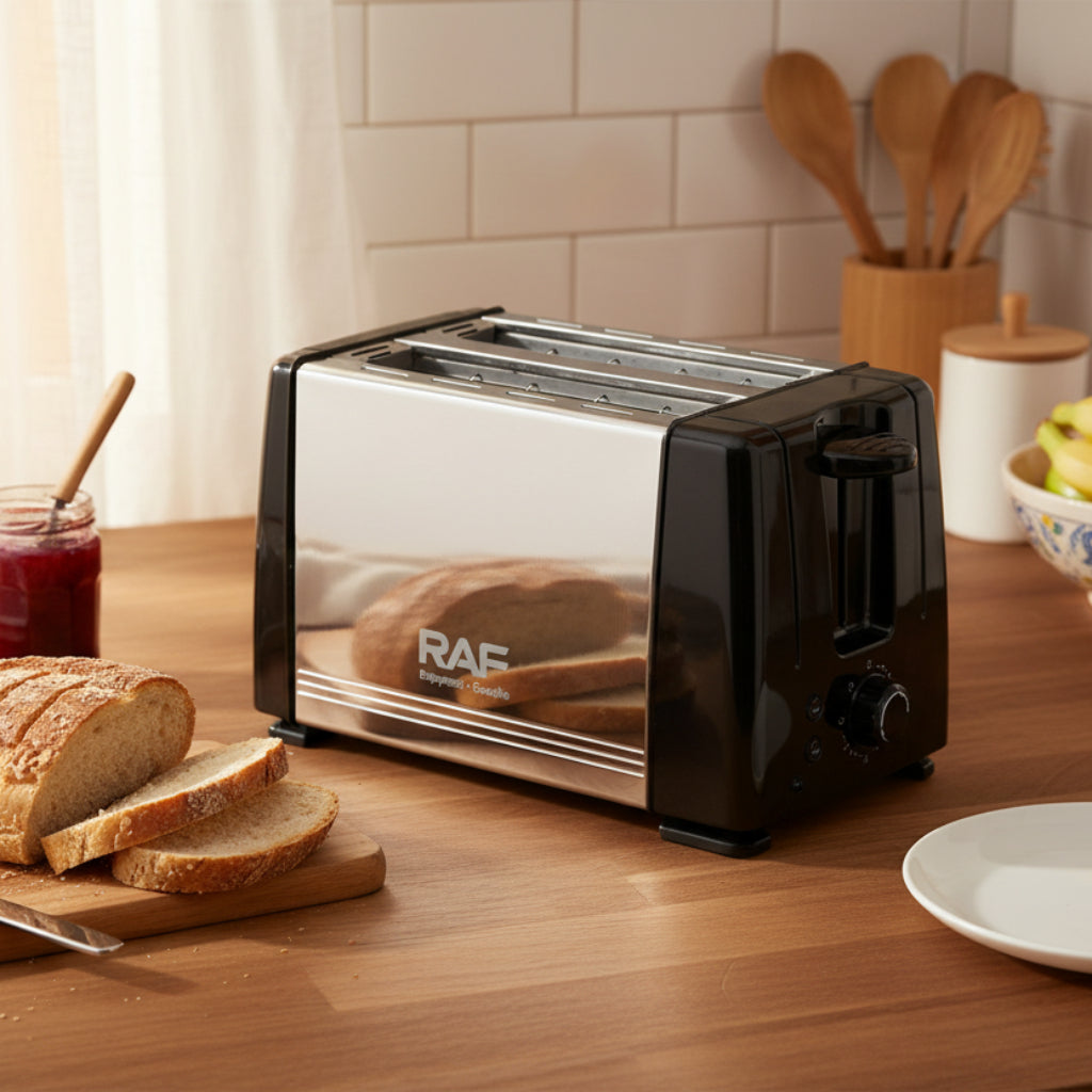 2-Slice Electric Bread Toaster – Stainless Steel Breakfast Maker